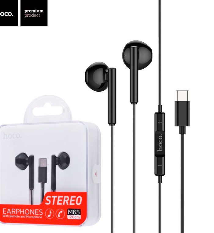 HOCO Special Sound Wire Control Earphones (Type C) – M65