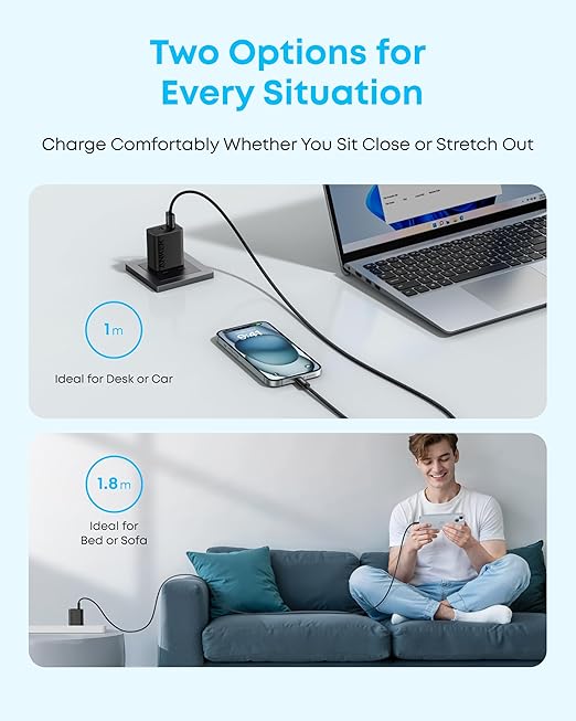 Anker Zolo USB A TO USB C CABLE (3.3 FT, BRAIDED)